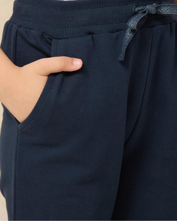 ⁦REDTAG Girls Navy Active Track Pants⁩ - الصورة ⁦4⁩