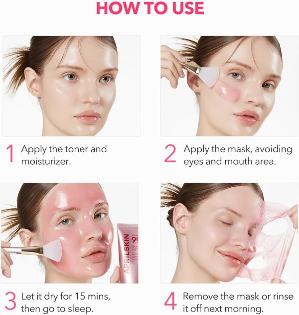 ⁦APRILSKIN TXA Niacinamide 99 Overnight Wrapping Mask | 99% High-Purity TXA+Niacinamide for Uneven Skin Tone | Overnight Skin Booster for Toning Care, Firming & Pore Care | 80ml, 2.70 fl.oz.⁩ - الصورة ⁦6⁩