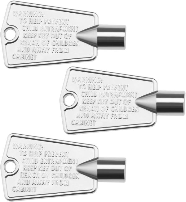 The Lord of the Tools 3Pcs Freezer Door Key Replacement 216702900 297147700 Compatible with Frigidaire Compatible with Kenmore Metal Refrigerator Door Key