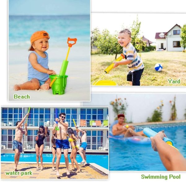 ⁦Excefore Water Guns for Kids, Pool Foam Blaster Squirt Guns 3 Pack - Lightweight, Noodle Design, 38ft Range for Outdoor Summer Beach Swimming Pool Party Garden Water Games Toys Gift for Boys Girls⁩ - الصورة ⁦3⁩