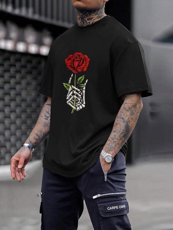 ⁦Bealin Men's Graphic Tees Casual Graffiti Short Sleeve Shirts Summer Rapper Streetwear Y2k Tops Tshirt⁩ - الصورة ⁦4⁩