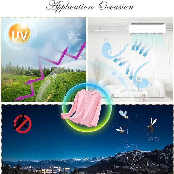 ⁦Toddler Sun UV Protection Hoodie, Kids Jacket Clothing, Lightweight Breathable Summer Jacket, Summer Cool Hoodie, Thin Hoodie, Long Sleeve UPF50+, Suitable for Girl Daily Wear 2-8 Years⁩ - الصورة ⁦5⁩