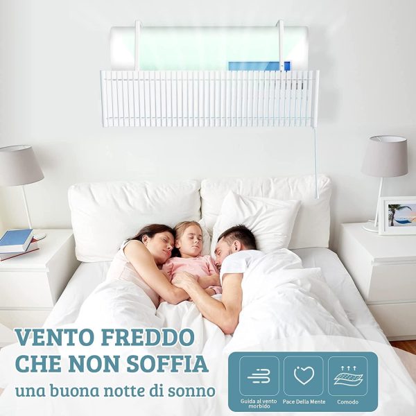 ⁦Excefore Adjustable AC Air Deflector for Split Air Conditioners, Foldable and Telescopic Air Outlet Baffle, Enhances Cooling and Heating Circulation, Adjustable Wind Direction⁩ - الصورة ⁦4⁩