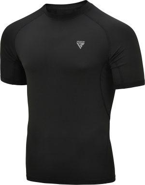 RDX Rash Guard MMA Compression Shirt, Tank Top Long Sleeve Half Sport Combat Tank Top for Surf, Training, Sparring, Running, Cycling, Sweat Martial Arts, Shirts, Swimming, Men's T-Shirt
