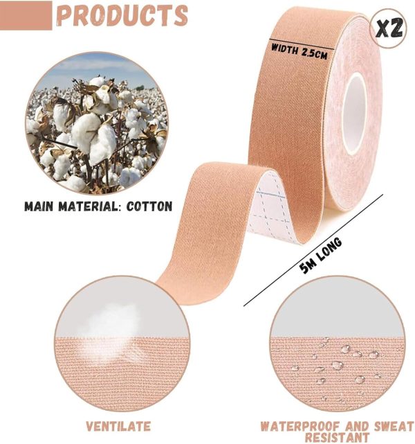 ⁦2 Rolls Face Tapes for Instant Lift, Body Tape for Face & Wrinkles, Face Tape for Eyes, Chin & Neck⁩ - الصورة ⁦3⁩