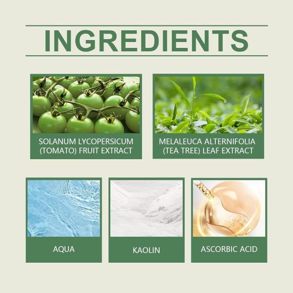 ⁦Maxmana Secret Green Tomato Clay Mask Cleanser,Pore Purifying with 49% Green Tomato Extract,Sebum & Clogged Pore Care,Exfoliation and Control Sebum, Fragrance-Free,Vegan 4.23 fl.oz (1PCS)⁩ - الصورة ⁦6⁩