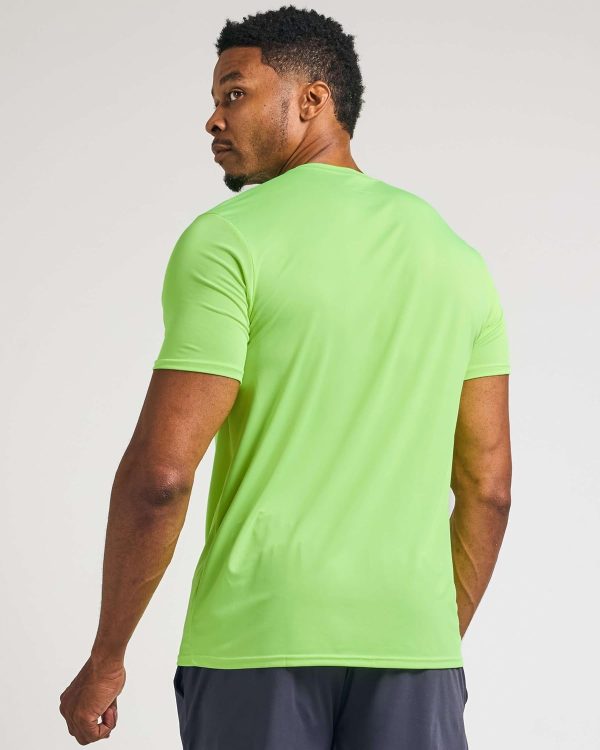 ⁦Big and Tall King Size Mens Quick Dry Dri Fit Active Wear Workout Running Training Athletic Performance Short Sleeve Crew Pocket T-Shirt Undershirt Essentials Top Tee ropa Hombre- Set 5, 3X⁩ - الصورة ⁦3⁩