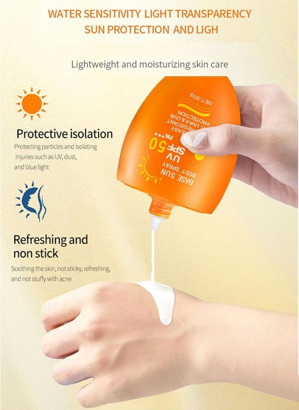 ⁦MarlaMall SPF50+ Sun Protection Summer Body Sun Protection Waterproof Sun Protection Summer Sunscreen Natural Plant Face Sun Care, 50g⁩ - الصورة ⁦4⁩