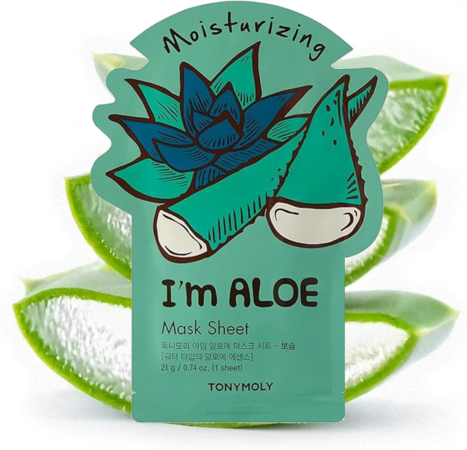 TONYMOLY I'm Real Moisturizing Aloe Mask Sheet, Pack of 1