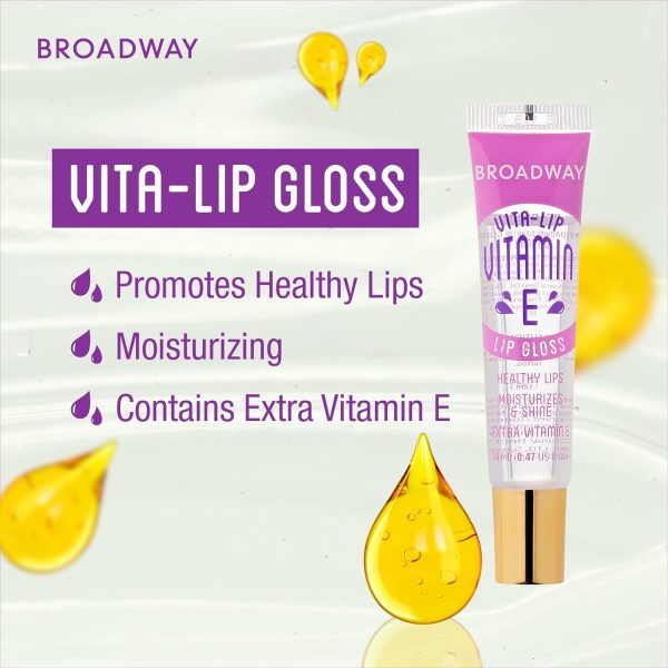⁦Ruby Kisses Broadway Vita-Lip Clear Lip Gloss (10 Pack), Ultra-Hydrating & Soothing Formula with Vitamins, High-Shine Non-Sticky Finish Lip Balm with Mint, Rosehip, Coconut, Mango, Argan, Honey, Shea⁩ - الصورة ⁦4⁩