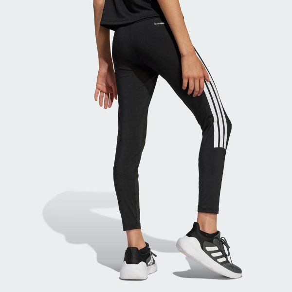 ⁦adidas Girls Train Essentials 3-Stripes Leggings Kids Tights⁩ - الصورة ⁦4⁩