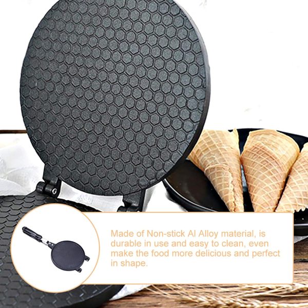 ⁦Waffle Cone Maker, Non-Slip Feet Egg Roll Baker, Easy Clean For Waffles Any Breakfast⁩ - الصورة ⁦6⁩
