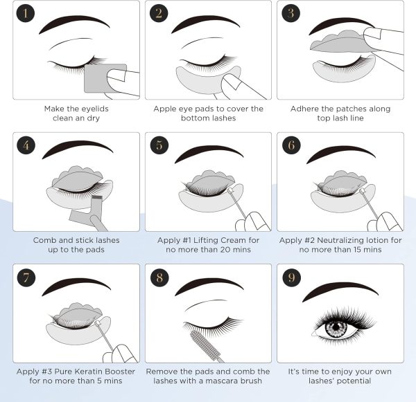 ⁦LASHVIEW Lash Lift Kit,Lash Lift,Professional Eyelash Perm Kit,Liquid Set,Semi-Permanent,Curling Perming,Wave Lift Extension Perm Set,10 Times⁩ - الصورة ⁦4⁩
