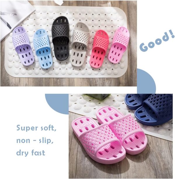 ⁦HAOLIHAO Women's and Men's Bathroom Slippers - EVA Home Hotel Slippers, Hollowed Out Leaking Light Tow Summer Couples Breathable⁩ - الصورة ⁦5⁩