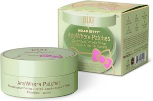 Pixi + Hello Kitty AnyWhere Multipurpose Hydrogel Patches, Hyaluronic, Caffeine & Retinol For Under Eyes, Revitalize Eye Area, 45 pairs / 90 Patches