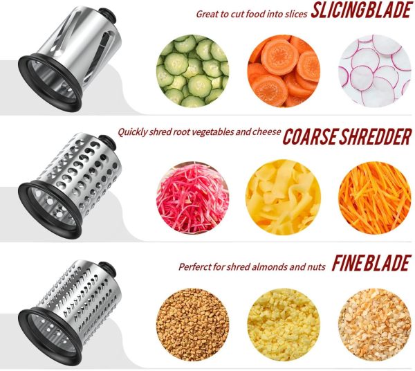 ⁦Slicer Shredder Attachment for KitchenAid Stand Mixers, Vegetable Cheese Grater Salad Maker Food Slicers Accessories for Kitchenaid, Easy Clean Dishwasher Safe Cheese Shredder by Gvode⁩ - الصورة ⁦2⁩