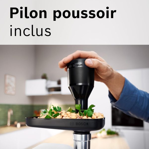 ⁦Bosch, MultiPower Series 4 Meat Grinder Powerful 1900 Watt Motor Meat Grinder Sausage Topper, White, MFWS420W⁩ - الصورة ⁦10⁩
