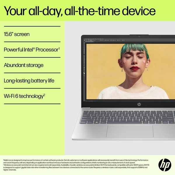 ⁦HP 15 Laptop, 15.6" FHD Touchscreen Display, 13th Gen 10-Cores i7-1355U (Up to 5.0GHz), 32GB RAM, 2TB PCIe 4.0, WiFi 6, Webcam, Keypad, USB-C, BT, HDMI, Long Battery Life, PDG HDMI Cable, Win 11 Pro⁩ - الصورة ⁦6⁩