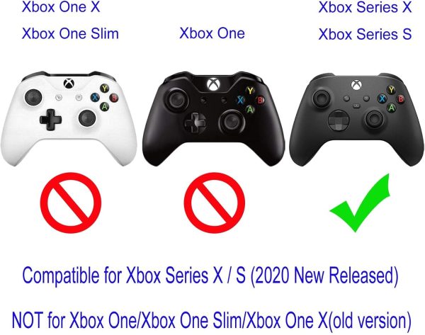 ⁦eWINNER Silicone Gel Controller Cover Skin Protector Kits Compatible with Microsoft Xbox Series X/S Controller Video Games Camouflage cover &8 x PRO Thumb Grip Caps (2Case+8Thumb Grips, Black)⁩ - الصورة ⁦2⁩