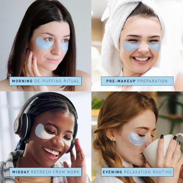 ⁦Enaskin Naturals Under Eye Patches for Dark Circles: 30 Pairs Retinol Collagen Eye Gels Mask - Reduce Wrinkles Puffy & Bags - Skin Treatment Pads - Anti Aging Moisturizer For Women Gift (Blue)⁩ - الصورة ⁦8⁩