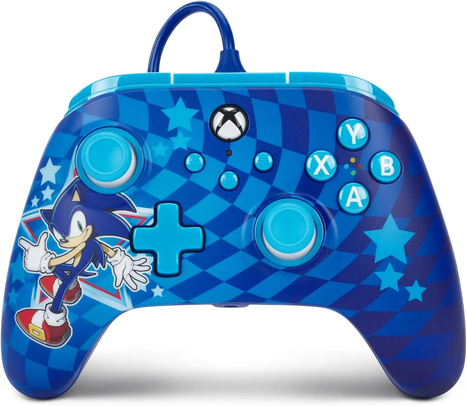 PowerA Advantage Wired Controller for Xbox Series X|S - Sonic Style, Sonic Xbox Controller with Detachable 10ft USB-C Cable, Mappable Buttons, Trigger Locks and Rumble Motors, Officially Licensed for