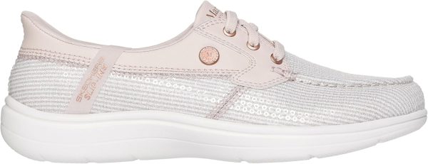⁦Skechers Martha Stewart On-the-go Flex Radiant Hands Free Slip-ins Sequin Boat Shoe womens Boat Shoe⁩ - الصورة ⁦4⁩