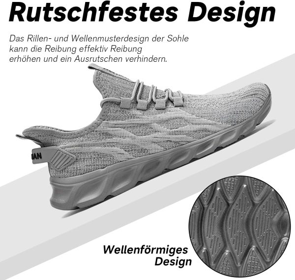⁦VGPSFN Women's Slip-On Outdoor Trainers, Lightweight and Breathable Sports Shoes, Everyday Leisure Shoes, Comfortable Shoes with Flat Sole for Road Running, Hiking, Training⁩ - الصورة ⁦4⁩
