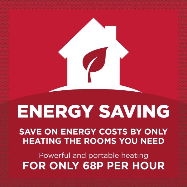 ⁦Black & Decker BXSH37005GB Fan Heater, 2 Heat Settings, 1 Fan Setting, Adjustable Thermostat, 2KW, White⁩ - الصورة ⁦3⁩