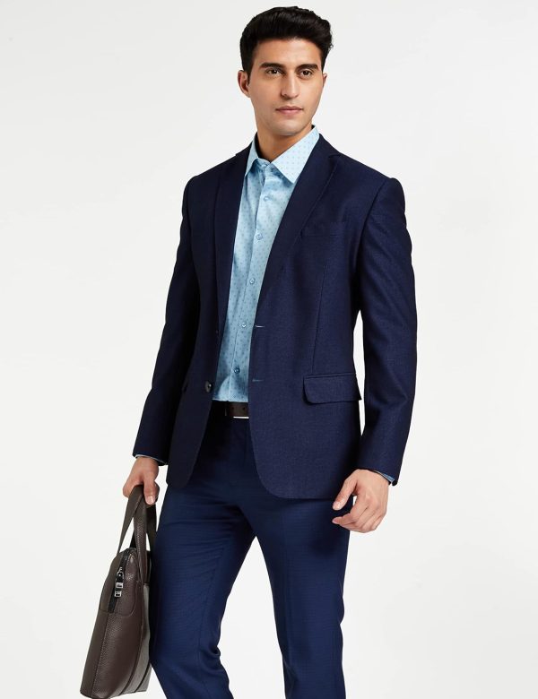 ⁦Diverse Men's Printed Regular Fit Full Sleeve Cotton Formal Shirt⁩ - الصورة ⁦3⁩