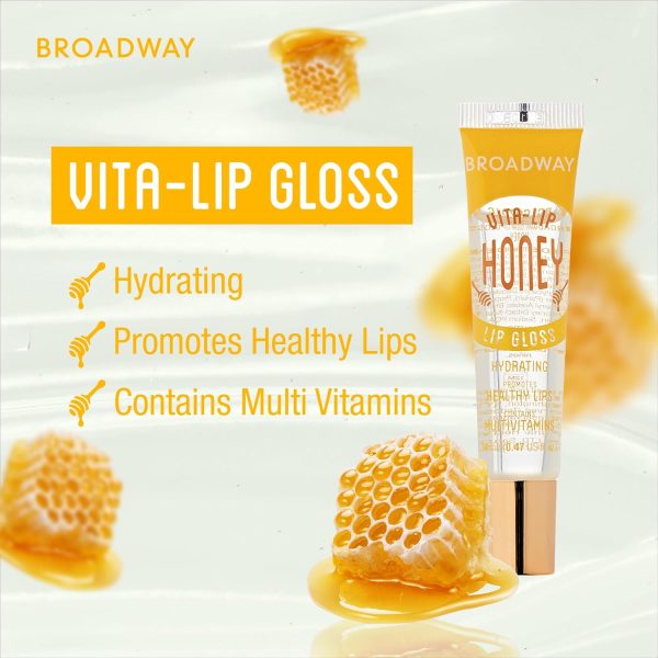 ⁦Ruby Kisses Broadway Vita-Lip Clear Lip Gloss (10 Pack), Ultra-Hydrating & Soothing Formula with Vitamins, High-Shine Non-Sticky Finish Lip Balm with Mint, Rosehip, Coconut, Mango, Argan, Honey, Shea⁩ - الصورة ⁦3⁩
