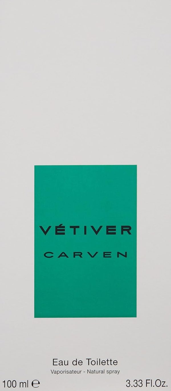 ⁦Carven VETIVER Eau De Toilette Spray 3.3 oz / 100 ml (Men)⁩ - الصورة ⁦2⁩