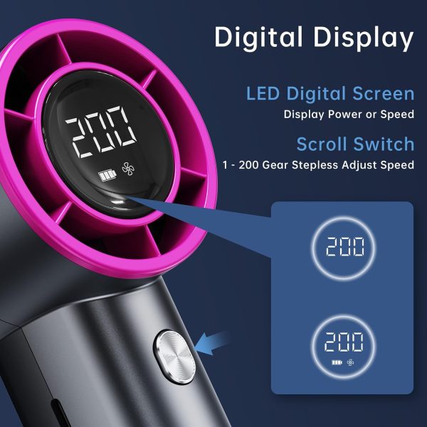 ⁦مروحة USB صغيرة محمولة | أوضاع تبريد ومروحة محمولة، بطارية ٤٠٠٠ مللي أمبير/ساعة، هيكل ABS، مروحة صغيرة محمولة للاستخدام الشخصي (فضي) (أبيض)⁩ - الصورة ⁦4⁩
