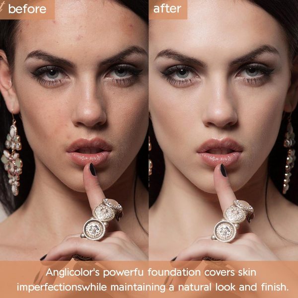 ⁦Excefore Matte Oil Control Concealer Foundation Flawless Soft Long Lasting Foundation Makeup, Strong Concealer Foundation for Oily Acne Skin, Waterproof Full Coverage Face Makeup, 1fl.oz (#102 Nude)⁩ - الصورة ⁦2⁩