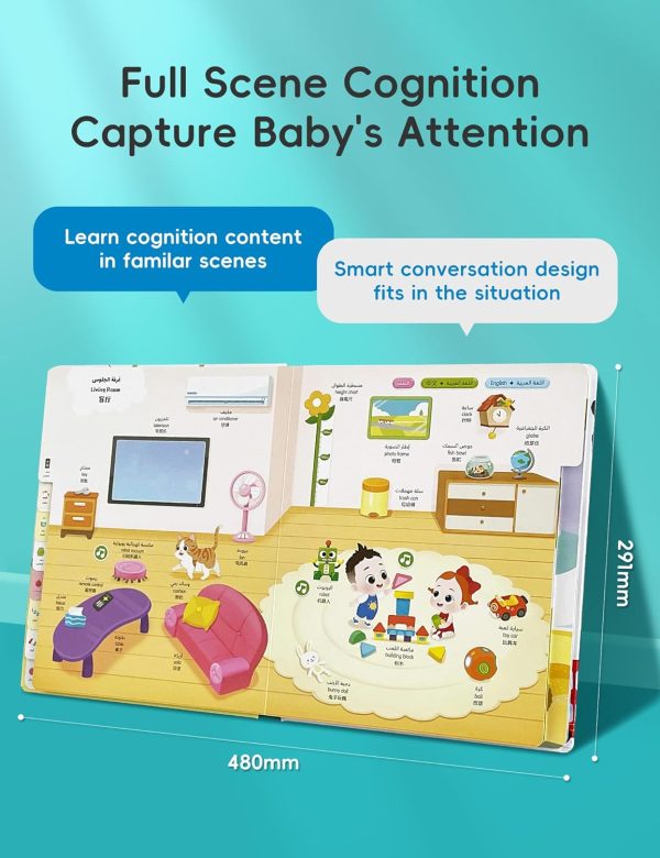 ⁦BabyBus Talking Pen Set with Encyclopedia,Interactive Electronic Learning Book,Educational Musical Toys for Toddlers 0-3,Gift for Kids,60 delightful children's songs.⁩ - الصورة ⁦6⁩