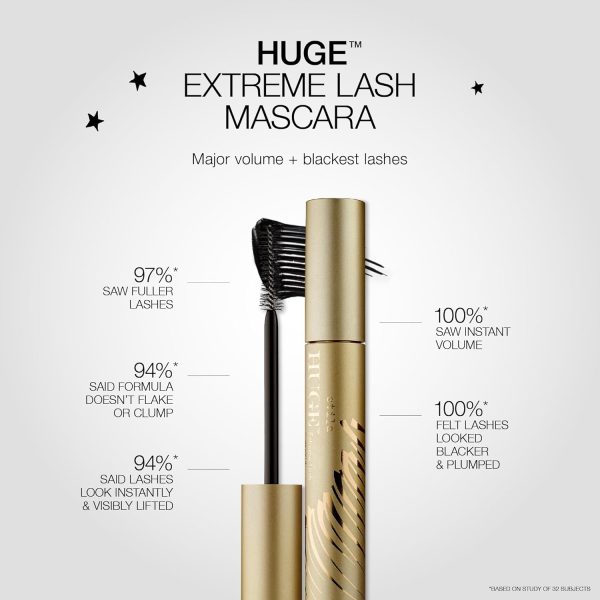 ⁦stila HUGE Extreme Lash Mascara, Black⁩ - الصورة ⁦2⁩