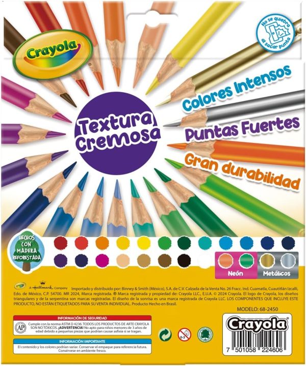 ⁦Crayola Colored Pencils,Multi-Colour, Long, Cy68-4024⁩ - الصورة ⁦3⁩