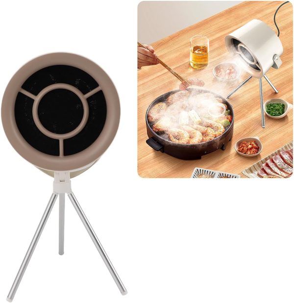 ⁦Jiawu Portable Range Hood for Cooking, Desktop Range Hoods with 3 Speeds, Detachable Filters, Hanging Mini Range Hoods Kitchen Exhaust Fan for Indoor BBQ, Hot Pot and RV Kitchen⁩ - الصورة ⁦4⁩