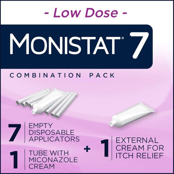 ⁦Monistat 7-Day Yeast Infection Treatment | Cream + External Itch Relief Cream⁩ - الصورة ⁦4⁩