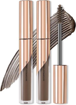 NALACAL Waterproof Tinted Brow Gel - Long-Lasting, Smudge-Resistant Eyebrow Shaping Makeup Gel - Liquid Thickening, Volumizing Brow Mascara in 02 Light Brown