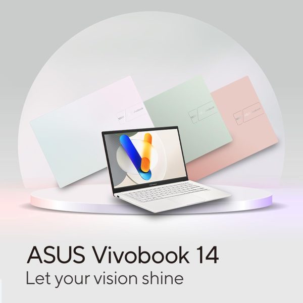 ⁦Asus VivoBook Laptop X1404VA-NK548W, Intel Core i5 1335U,8GB RAM DDR4, 512GB SSD, Screen 14.0" FHD, Support Num Pad, Berry Pink, Plastic, WIN 11, 2Y Int'l Warranty⁩ - الصورة ⁦2⁩