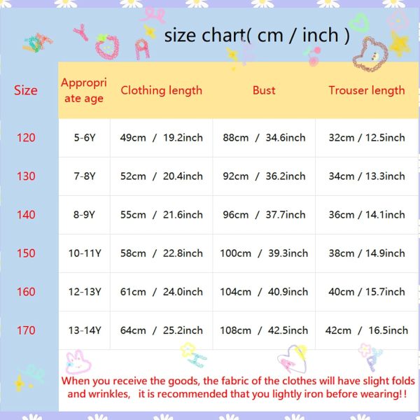 ⁦Girls' Two-Piece Summer Set, Graphic Print T-Shirt with Pleated Purple Skirt, Elastic Waist, Japanese anime pleated skirt, cute casual suit, suitable for 5-14 years old⁩ - الصورة ⁦5⁩