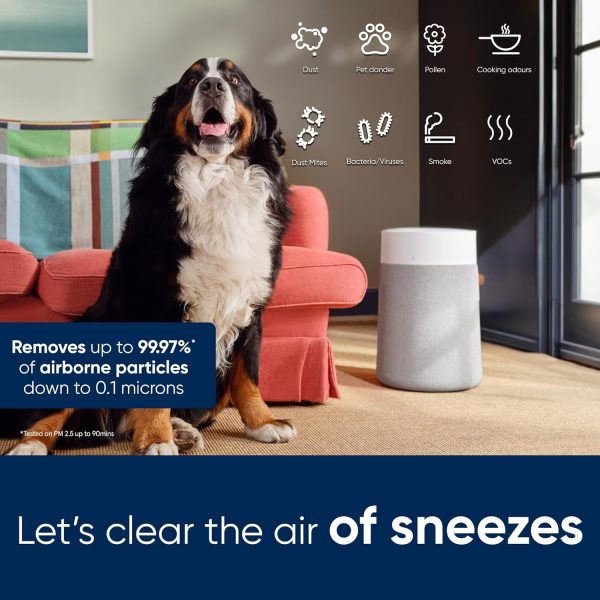 ⁦Blueair – Blue Max/Pure 3450i, Smart Air Purifier, Air Quality Sensor, HEPASilent Filter UpTo 103m² Rooms Removes 99.97% Pollen, Dust, Mould, Bacteria, Viruses|Activated Carbon Reduces VOCs, Odours⁩ - الصورة ⁦5⁩