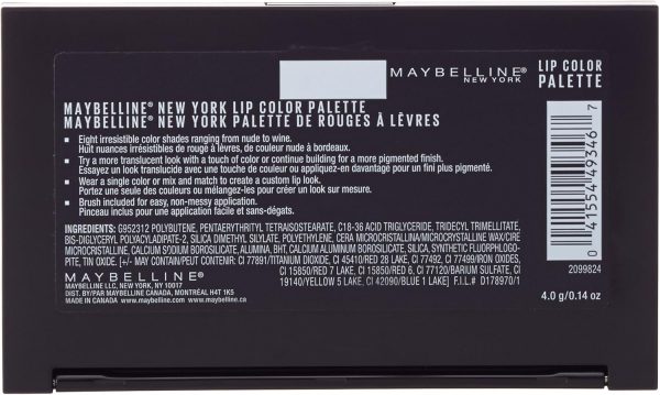 ⁦Maybelline Lip Studio Lip Color Palette, 0.14 oz.⁩ - الصورة ⁦2⁩