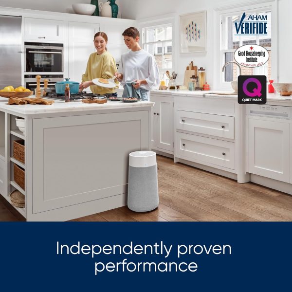 ⁦Blueair – Blue Max/Pure 3450i, Smart Air Purifier, Air Quality Sensor, HEPASilent Filter UpTo 103m² Rooms Removes 99.97% Pollen, Dust, Mould, Bacteria, Viruses|Activated Carbon Reduces VOCs, Odours⁩ - الصورة ⁦9⁩