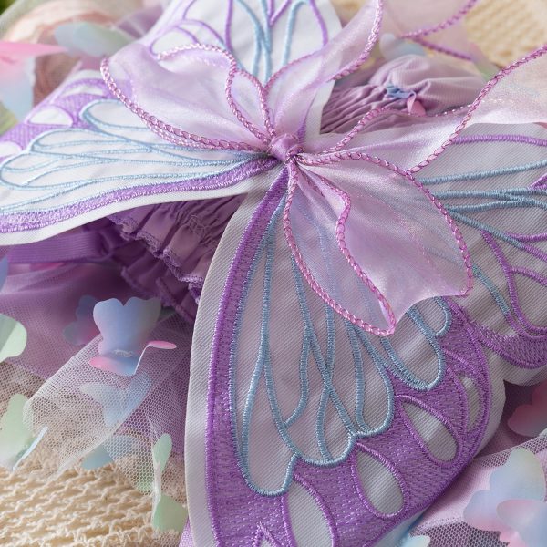 ⁦Toddler Girl Fairy Butterfly Tulle Dress with Sequins—Princess Style, Sparkly Costume for Birthday, Holiday, or Daily Wear, Suitable for Little Girls⁩ - الصورة ⁦6⁩