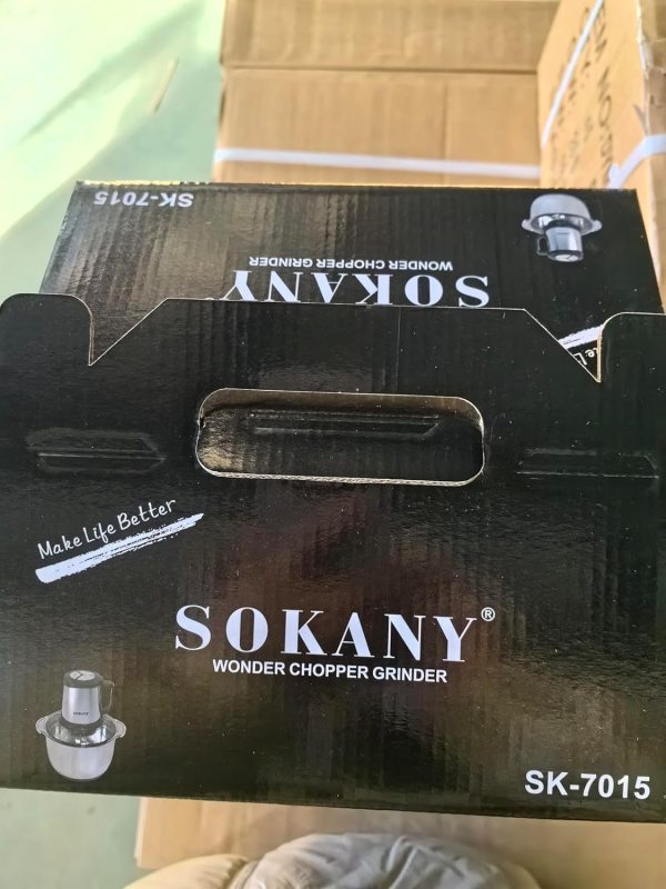 ⁦SOKANY SK-7015 800W Meat Grinder Electric, Food Processor Onion Vegetable Garlic Chopper Electric 4 Blades 5L Robust Stainless Steel Bowl (SK-7015, 800W, 5L)⁩ - الصورة ⁦12⁩