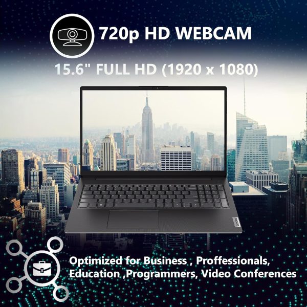 ⁦Oemgenuine Lenovo V15 Gen 4 15.6" FHD AMD Ryzen 7 7730U (Beats Intel i7-1355U), 40GB RAM, 1TB NVMe, Wi-Fi 6 + BT, HDMI, RJ-45, HD Webcam, W11P, Business Laptop⁩ - الصورة ⁦4⁩