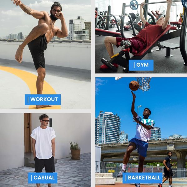 ⁦AUTOYSUR Boys Compression Shirts Short Sleeve and Athletic Running Shorts Set, Athletic Compression Tops, Quick Dry Workout Sets for Boy⁩ - الصورة ⁦7⁩