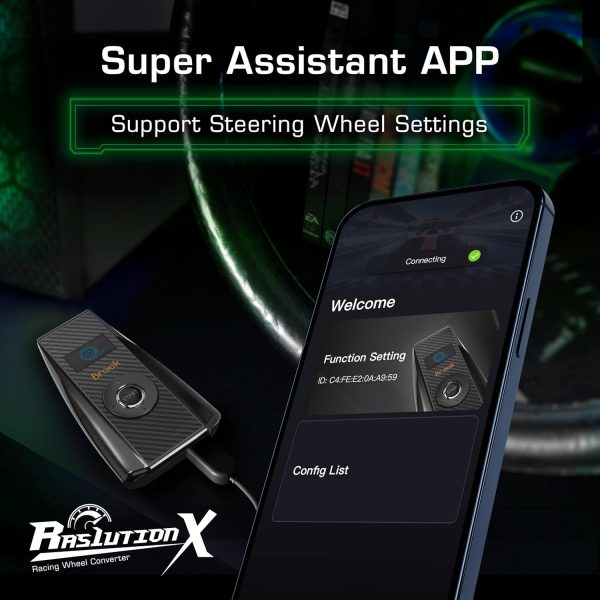 ⁦Brook Ras1ution X with Keychain – Xbox Racing Wheel Converter, Adapter for Series X|S, One & 360 | Supports 60+ Wheels, Force Feedback, App Customization [Official Exclusive Edition]⁩ - الصورة ⁦5⁩