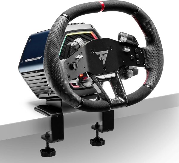 ⁦Thrustmaster Hyper Car Wheel Add-On, Ergonomic and wrapped with Leather and Alcantara, Works with Thrustmaster's T818 and T598 ecosystem bases - Compatible on PS5, PS4 and PC⁩ - الصورة ⁦4⁩